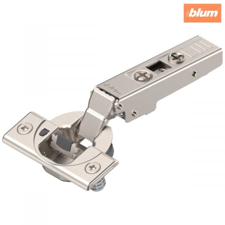 Balamale Clip - Blum - CLIP top BLUMOTION Balama standard 107°，Uşă aplicată, Oală: presare, finisaj nichelat 75B1580