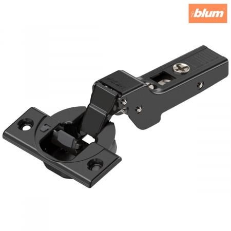Balamale - CLIP top BLUMOTION Balama standard 107°，Uşă semiaplicată, Oală: şuruburi, finisaj negru onix 75B1650