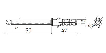 Consola invizibila pentru polita Ø10x100 mm [1]