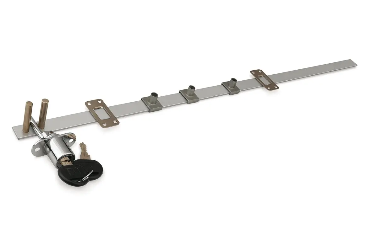 Incuietori mobilier - Dispozitiv blocare sertare 800 mm, otel