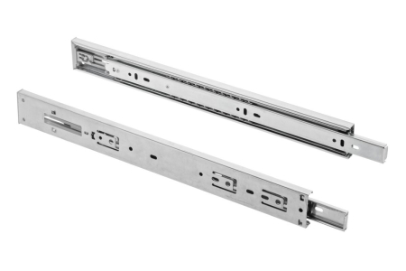 Feronerie usi si sertare - Glisiera cu bile, extragere totala si PUSH 450 mm