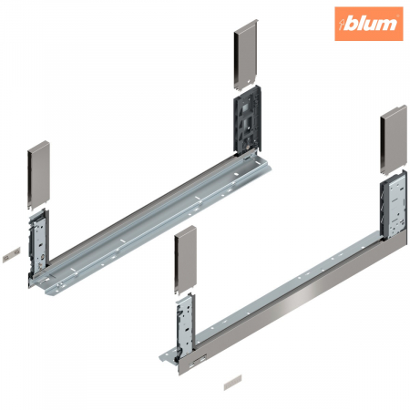 Accesorii mobilier - Laterală de sertar LEGRABOX free, Înălţime C (177 mm), NL=650 mm, dreapta+stânga, pentru LEGRABOX free, finisaj inox periat-lăcuit 780C6502I