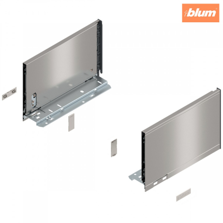 Accesorii mobilier - Laterală de sertar LEGRABOX, Înălţime C (177 mm), NL=270 mm, dreapta+stânga, pentru LEGRABOX pure, finisaj inox periat-lăcuit 770C2702I