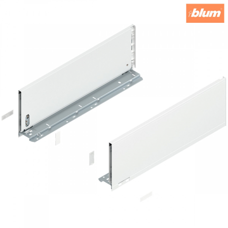 Accesorii mobilier - Laterală de sertar LEGRABOX, Înălţime C (177 mm), NL=500 mm, dreapta+stânga, pentru LEGRABOX pure, finisaj alb-mătase mat 770C5002S