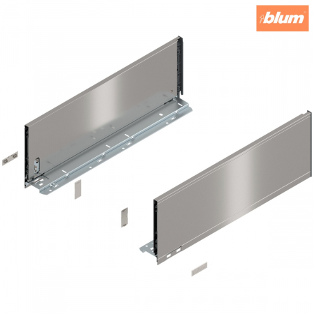 Accesorii mobilier - Laterală de sertar LEGRABOX, Înălţime C (177 mm), NL=500 mm, dreapta+stânga, pentru LEGRABOX pure, finisaj inox periat-lăcuit 770C5002I