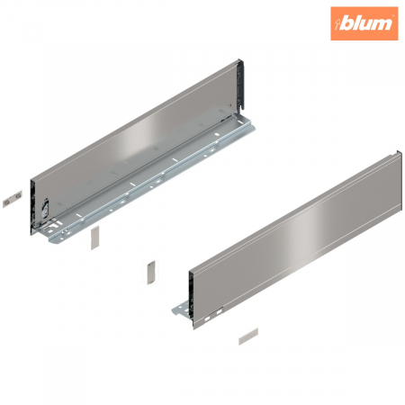 Feronerie usi si sertare - Laterală de sertar LEGRABOX, Înălţime K (128.5 mm), NL=550 mm, dreapta+stânga, pentru LEGRABOX pure, finisaj inox periat-lăcuit 770K5502I