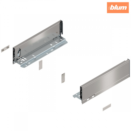 Legrabox - Blum - Laterală LEGRABOX, Înălţime M (90.5 mm), NL=300 mm, dreapta+stânga, pentru LEGRABOX pure, finisaj inox periat-lăcuit 770M3002I