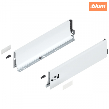 Accesorii mobilier - Laterală TANDEMBOX, Înălţime K (115.6 mm), NL=450 mm, dreapta+stânga, pentru TANDEMBOX antaro, finisaj în culoare "Seidenweiss" (alb sidefat) 378K4502SA