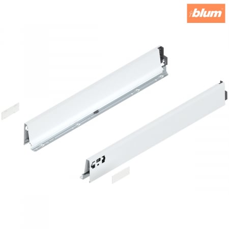 Tandembox Antaro - Blum - Laterală TANDEMBOX, Înălţime M (83.6 mm), NL=600 mm, dreapta+stânga, pentru TANDEMBOX antaro, finisaj în culoare "Seidenweiss" (alb sidefat) 378M6002SA