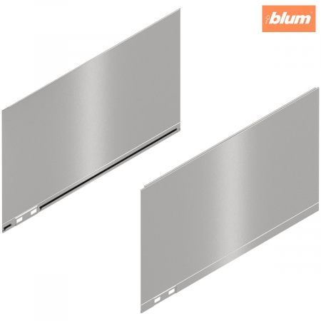 Sisteme pentru sertare - LEGRABOX Element decorativ, Înălţime F (241 mm), NL=400 mm, dreapta+stânga, finisaj inox periat-lăcuit 770F400AI