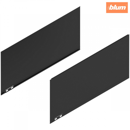 Legrabox - Blum - LEGRABOX Element decorativ, Înălţime F (241 mm), NL=500 mm, dreapta+stânga, finisaj negru-carbon mat 770F500AS