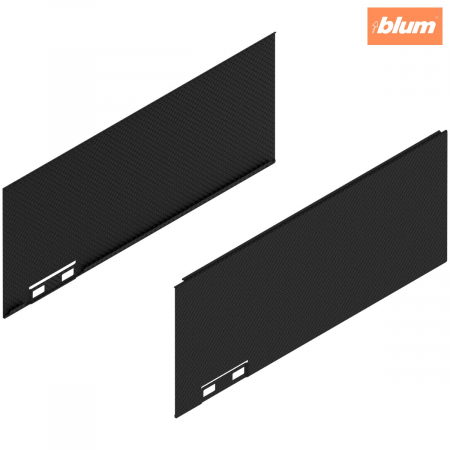Feronerie usi si sertare - LEGRABOX Element decorativ, Înălţime K (128.5 mm), NL=300 mm, dreapta+stânga, finisaj negr.carb./asp.carb. 770K300ASGCZ