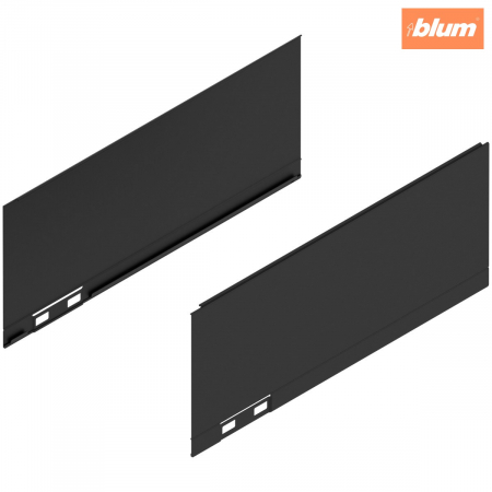 Legrabox - Blum - LEGRABOX Element decorativ, Înălţime K (128.5 mm), NL=300 mm, dreapta+stânga, finisaj negru-carbon mat 770K300AS