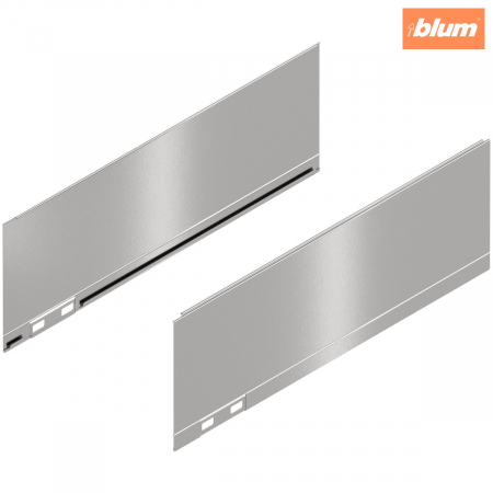 Legrabox - Blum - LEGRABOX Element decorativ, Înălţime K (128.5 mm), NL=350 mm, dreapta+stânga, finisaj inox periat-lăcuit 770K350AI