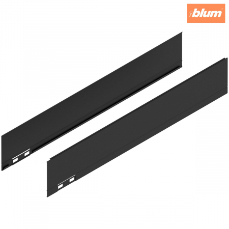 Legrabox - Blum - LEGRABOX Element decorativ, Înălţime M (90.5 mm), NL=500 mm, dreapta+stânga, finisaj negru-carbon mat 770M500AS