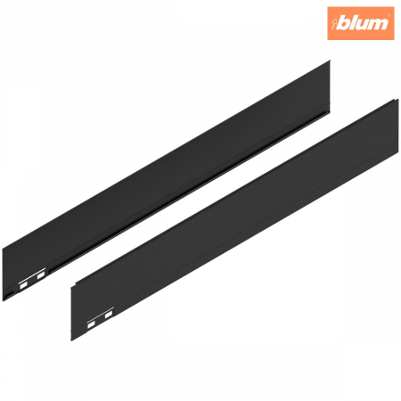 Legrabox - Blum - LEGRABOX Element decorativ, Înălţime M (90.5 mm), NL=600 mm, dreapta+stânga, finisaj negru-carbon mat 770M600AS