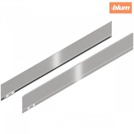Accesorii mobilier - LEGRABOX Element decorativ, Înălţime M (90.5 mm), NL=650 mm, dreapta+stânga, finisaj inox periat-lăcuit 770M650AI