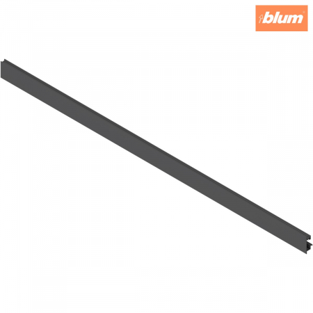 Accesorii mobilier - LEGRABOX Front din aluminiu, Cu canelură pentru elementul de inserţie, pentru Extragere interioară, KB=1200 mm, pentru debitat, finisaj gri-orion mat ZV7.1043MN1VORD-ST
