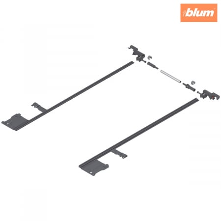 Accesorii mobilier - LEGRABOX Mecanism de stabilizare laterală, NL=650 mm, KB=1400 mm, Extensie totală, pentru debitat, finisaj R7037 gri închis ZS7M650LU