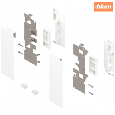 Accesorii mobilier - LEGRABOX Suporturi de front, înălţime C, pentru extragere interioară cu element de inserţie, dreapta+stânga, finisaj alb-mătase mat ZI7.2CS0