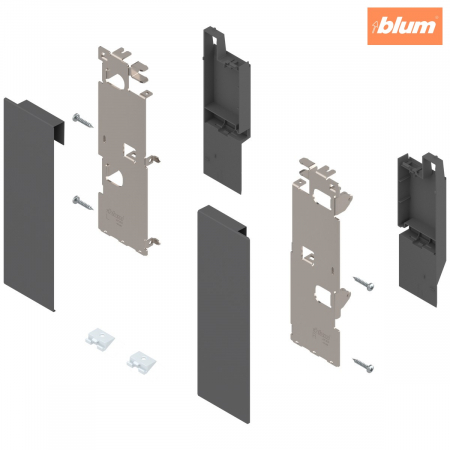 Accesorii mobilier - LEGRABOX Suporturi de front, înălţime C, pentru extragere interioară cu traversă, dreapta+stânga, finisaj gri-orion mat ZI7.3CS0