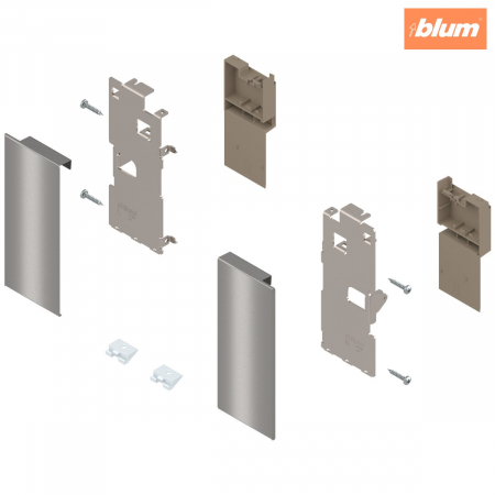 Accesorii mobilier - LEGRABOX Suporturi de front, înălţime K, pentru sertar interior, dreapta+stânga, pentru LEGRABOX pure, finisaj inox periat-lăcuit ZI7.0KI0