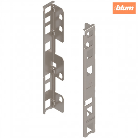 Legrabox - Blum - LEGRABOX Suporturi pentru spate de lemn, Înălţime C (193 mm), dreapta+stânga, finisaj nichelat ZB7C000S