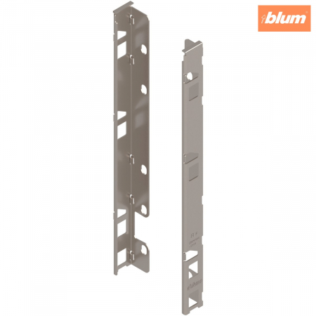 Legrabox - Blum - LEGRABOX Suporturi pentru spate de lemn, Înălţime F (257 mm), dreapta+stânga, finisaj nichelat ZB7F000S