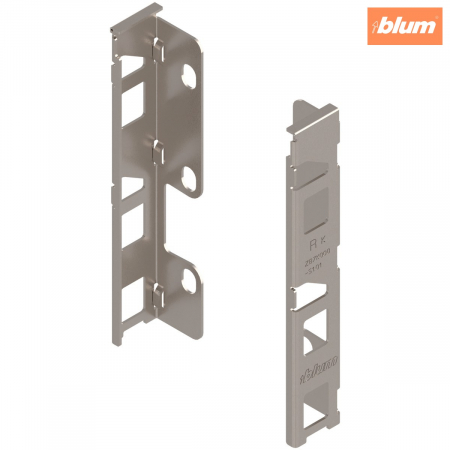 Legrabox - Blum - LEGRABOX Suporturi pentru spate de lemn, Înălţime K (144 mm), dreapta+stânga, finisaj nichelat ZB7K000S