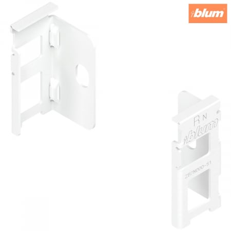 Accesorii mobilier - LEGRABOX Suporturi pentru spate de lemn, Înălţime N (80 mm), dreapta+stânga, finisaj alb-mătase mat ZB7N000S