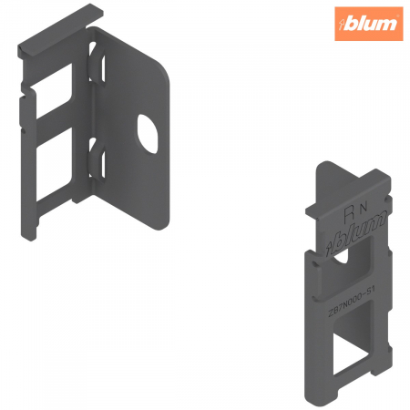 Accesorii mobilier - LEGRABOX Suporturi pentru spate de lemn, Înălţime N (80 mm), dreapta+stânga, finisaj gri-orion mat ZB7N000S