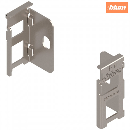 Legrabox - Blum - LEGRABOX Suporturi pentru spate de lemn, Înălţime N (80 mm), dreapta+stânga, finisaj nichelat ZB7N000S