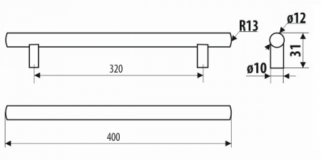 Maner bara reling crom satinat U008 [1]