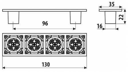 Maner metalic antichizat alama patinata UR29 [3]