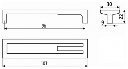 Maner metalic crom lucios US15 [1]