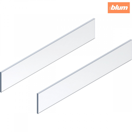 Accesorii mobilier - MERIVOBOX Element de inserţie - lateral, Înălţime E (95 mm), NL=600 mm, Sticlă, 2 buc în set, finisaj clar ZE4M510G