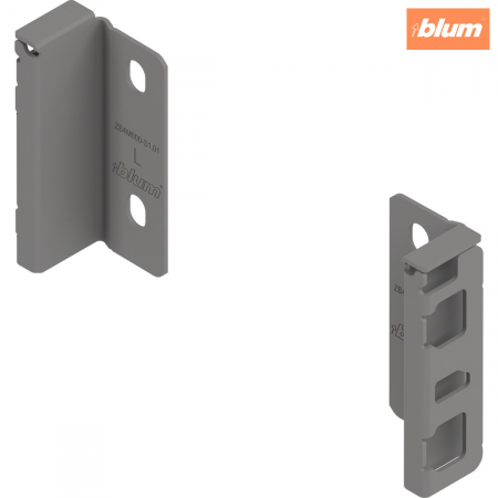Accesorii mobilier - MERIVOBOX Suport de spate, Înălţime M (108 mm), dreapta+stânga, finisaj gri indiu mat ZB4M000S