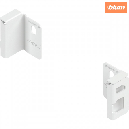Accesorii mobilier - MERIVOBOX Suport de spate, Înălţime N (82,5 mm), dreapta+stânga, finisaj alb-mătase mat ZB4N000S