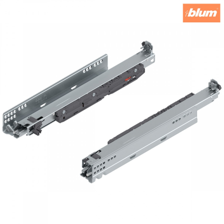 Glisiere - MOVENTO cu BLUMOTION S, Extragere totală, Glisare, 40 kg, NL=400 mm, pt cuplaj, stânga/dreapta, finisaj zincat 760H4000S