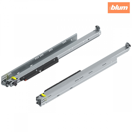 Accesorii mobilier - MOVENTO cu TIP-ON, Extragere totală, Glisare, 70 kg, NL=650 mm, pt cuplaj, stânga/dreapta, finisaj zincat 766H6500T