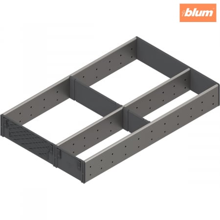 Accesorii mobilier - ORGA-LINE Set de compartimentare (cu ocupare parţială), pentru TANDEMBOX Sertar, NL=500 mm, KB=400 mm, Lăţime=291 mm, finisaj inox-periat/gri închis ZSI.500FI3