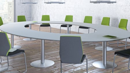 Picior masa central Boma, baza rotunda diam. 620 mm, finisaj negru [4]