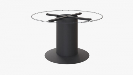 Baze masa - Picior masa central Boma, baza rotunda diam. 820 mm, finisaj negru