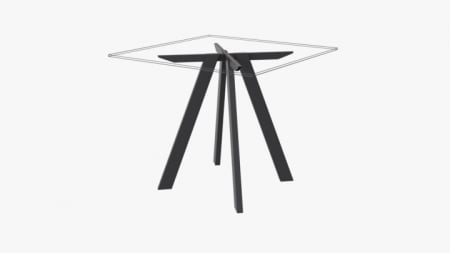 Baze masa - Picior masa central Cross Hife, finisaj negru