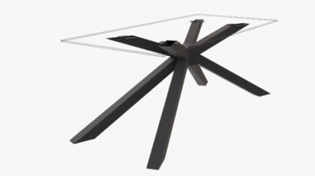 Baze masa - Picior masa central spider XXL finisaj negru