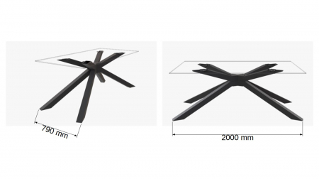 Picior masa central spider XXL finisaj negru [2]