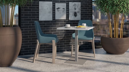 Picior masa central Terra, baza patrata 400x400 mm, finisaj negru [3]