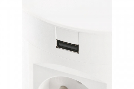 Priza incorporabila rotunda Comfort Plus 4xschuko + 2xUSB A 5V/3.1A + 2xRJ45, aluminiu [3]