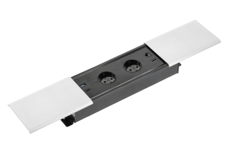 Prize - Priza PRESTINO incorporabila 2xSHUKO, USB A+C, HDMI, cablu RJ45, finisaj alb