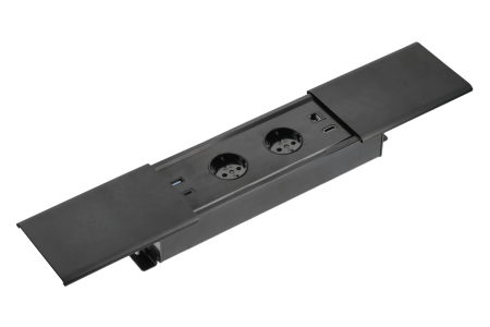 Prize - Priza PRESTINO incorporabila 2xSHUKO, USB A+C, HDMI, cablu RJ45, finisaj negru